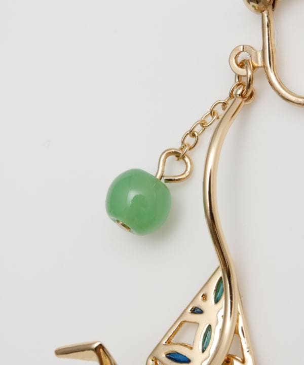 Metal Origami Crane Clip Earrings