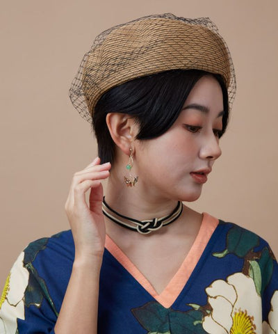 Metal Origami Crane Clip Earrings