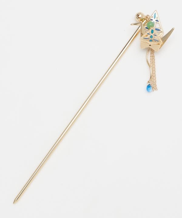 Metal Origami Crane KANZASHI Hairpin