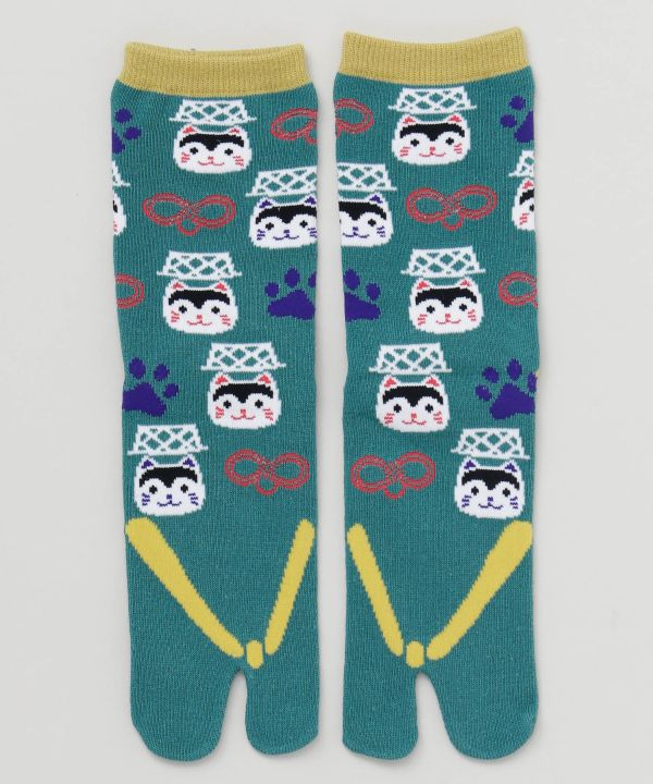 Playful Japanese Lucky Charm Tabi Socks 23-25cm