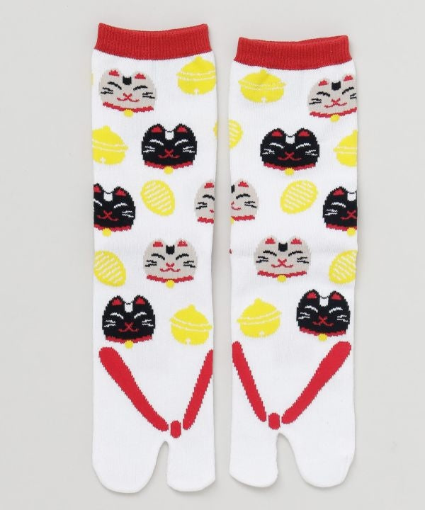 Playful Japanese Lucky Charm Tabi Socks 23-25cm