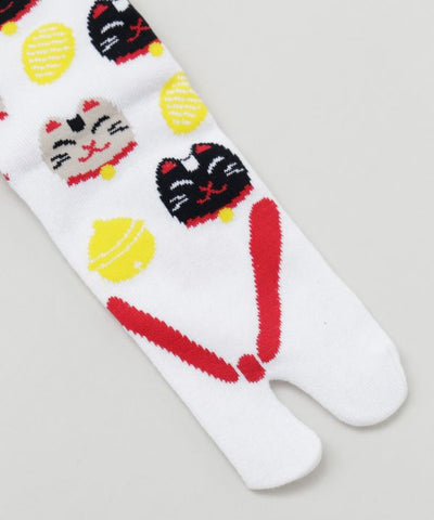 Playful Japanese Lucky Charm Tabi Socks 23-25cm