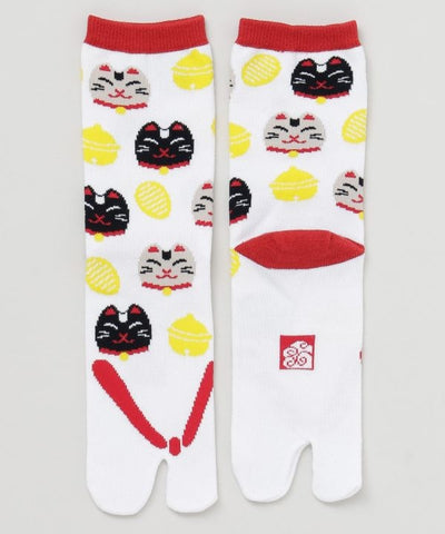 Playful Japanese Lucky Charm Tabi Socks 23-25cm