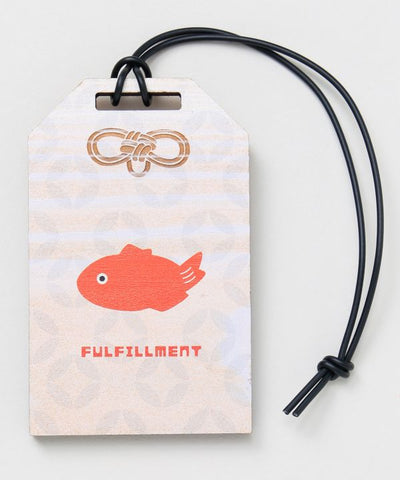 Omamori Style Wooden Luggage Tag
