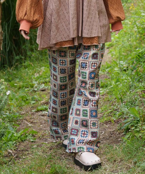 Bohemian Crochet-Style Bell Bottoms