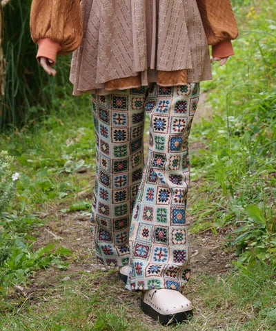 Bohemian Crochet-Style Bell Bottoms