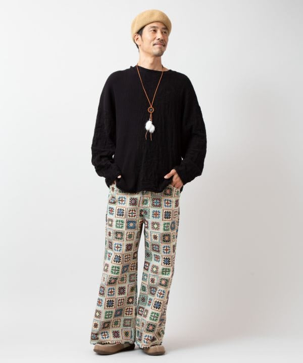 Crochet-Style Bell Bottoms for Men