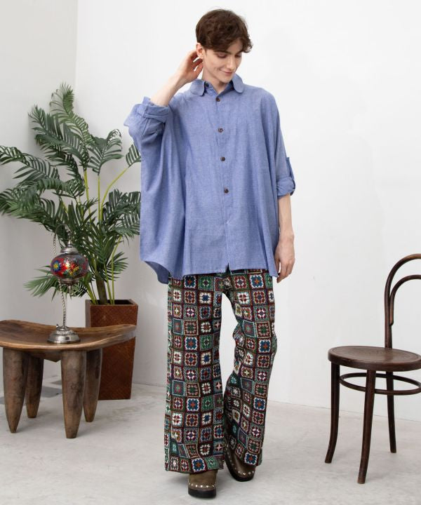 Crochet-Style Bell Bottoms for Men