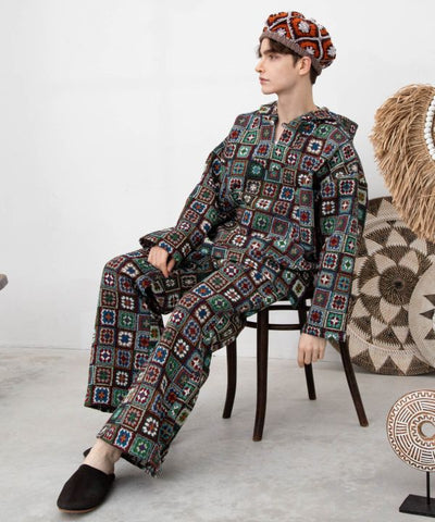 Crochet-Style Bell Bottoms for Men