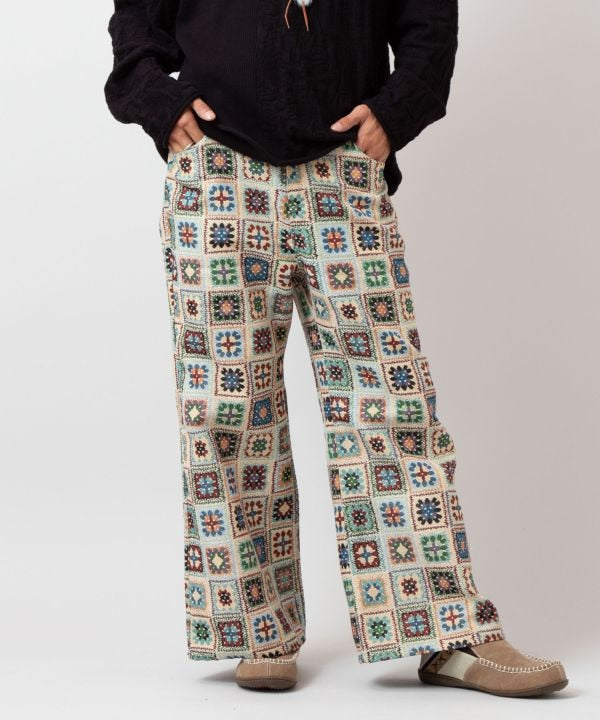 Crochet-Style Bell Bottoms for Men