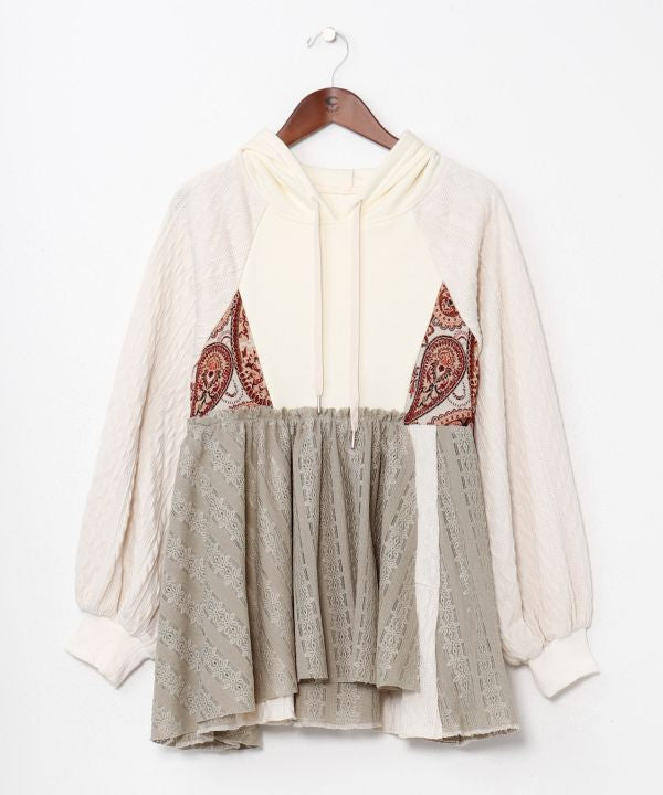 Vintage-Style Patchwork Hoodie