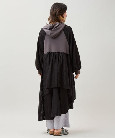 Vintage-Style Patchwork Hoodie Dress