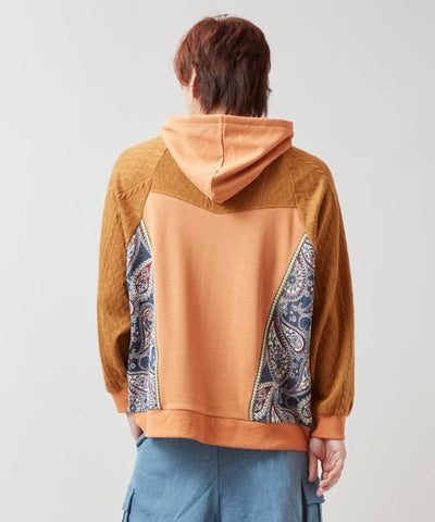 Vintage-Style Patchwork Hoodie for Men