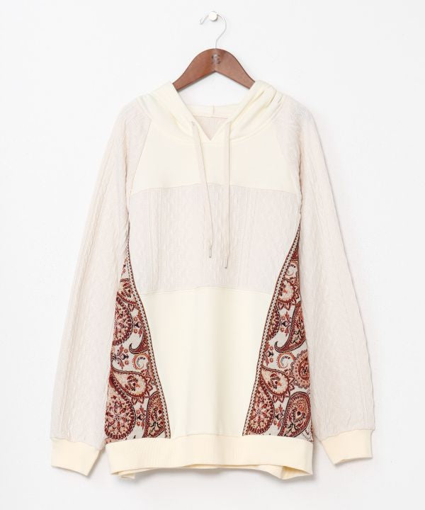 Vintage-Style Patchwork Hoodie for Men