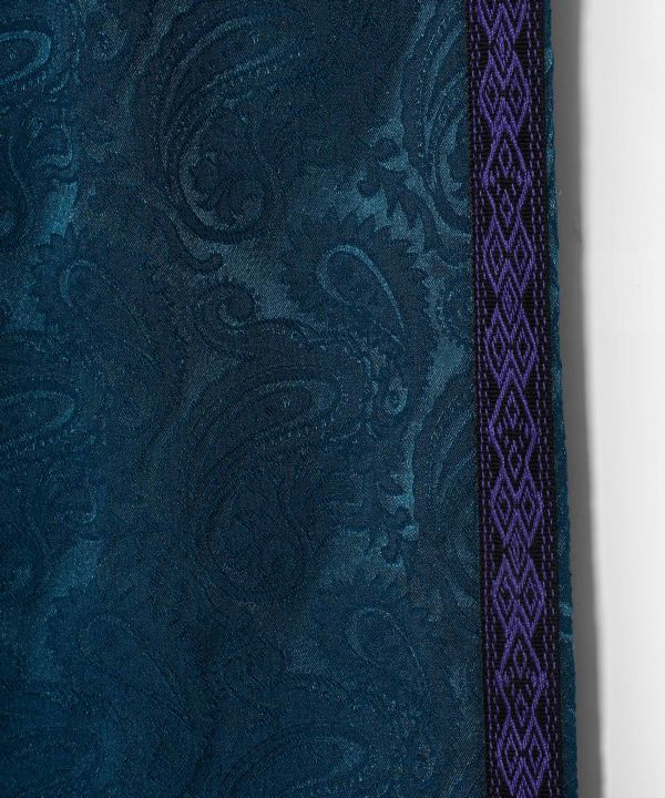 Satin Paisley Straight Trousers for Men