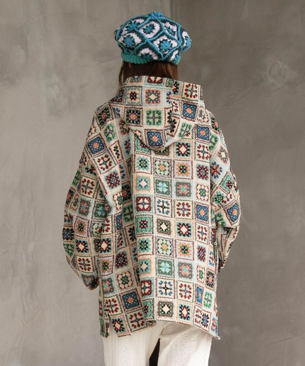 Bohemian Crochet-Style Hoodie