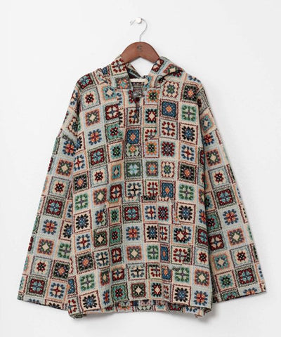 Bohemian Crochet-Style Hoodie