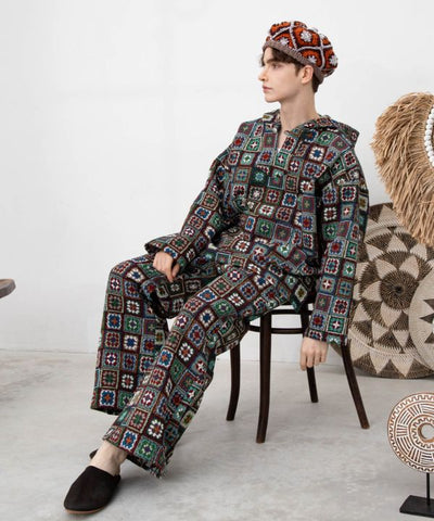 Bohemian Crochet-Style Hoodie