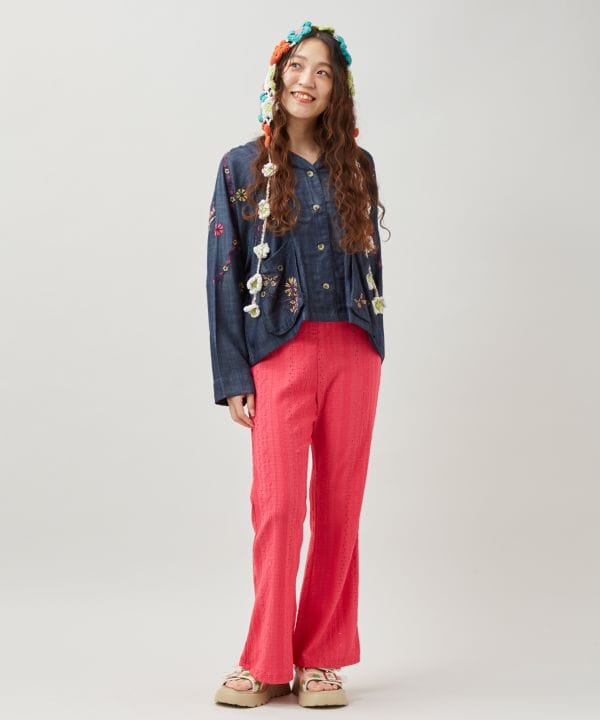 Stretch Lace Bootcut Pants