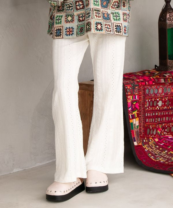 Stretch Lace Bootcut Pants