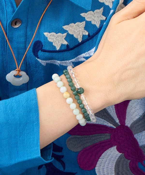 Armband aus Jadeperlen