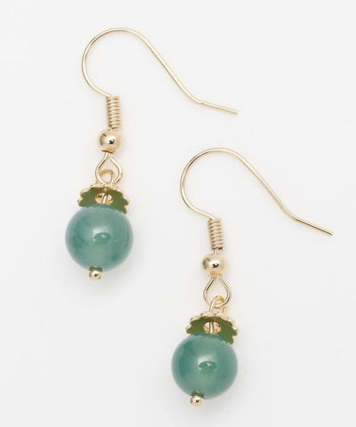 Jade Bead Earrings