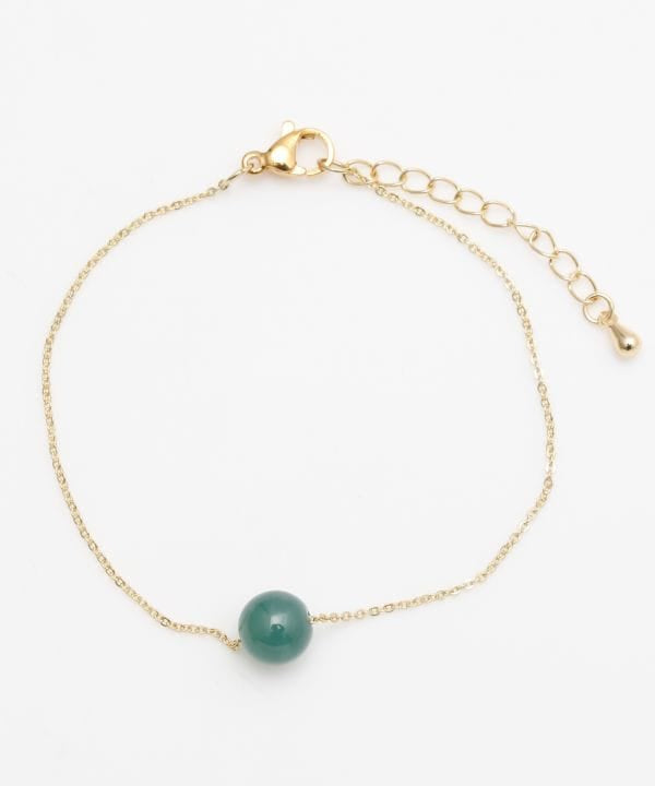 Minimal Jade Charm Bracelet