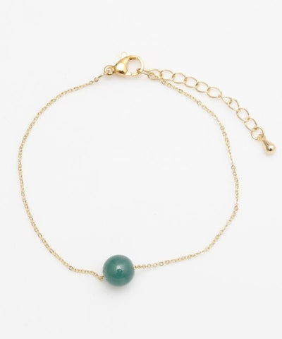 Minimal Jade Charm Bracelet