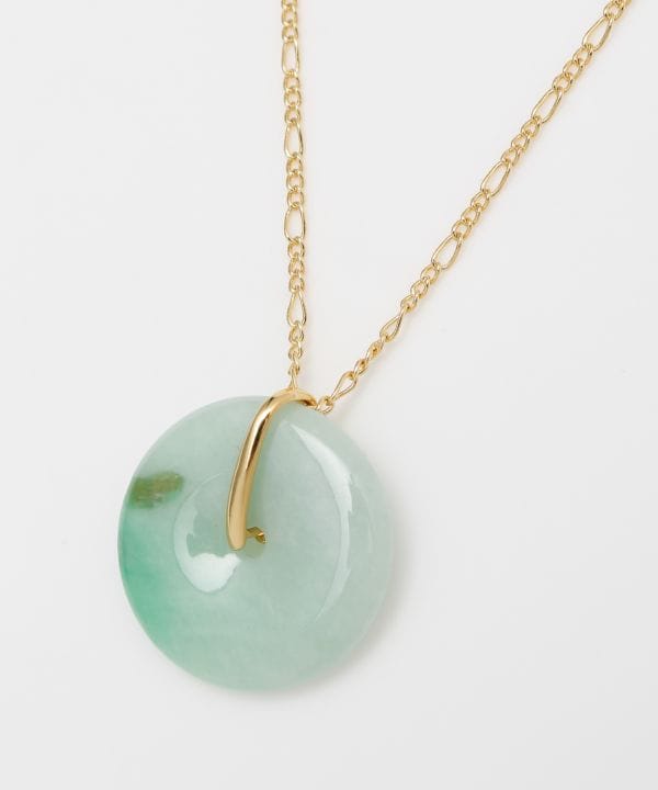 Jade-Ring-Anhänger-Halskette