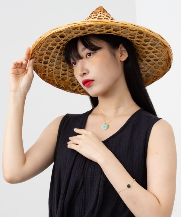 Jade Ring Pendant Necklace