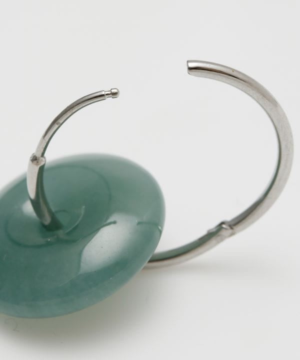 Jade Ring Hoop Earrings