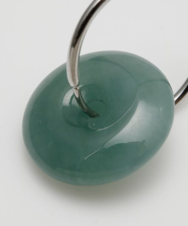 Jade Ring Hoop Earrings