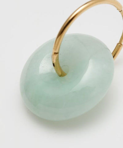 Jade Ring Hoop Earrings