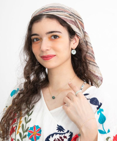 Jade Ring Hoop Earrings