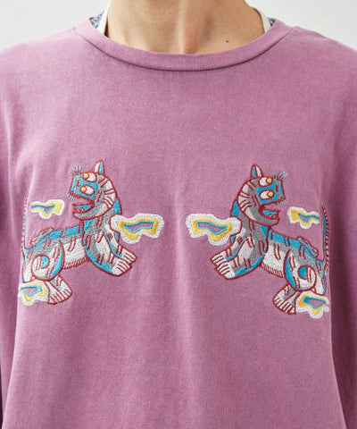 Retro Style Tiger Embroidered T-Shirt for Men