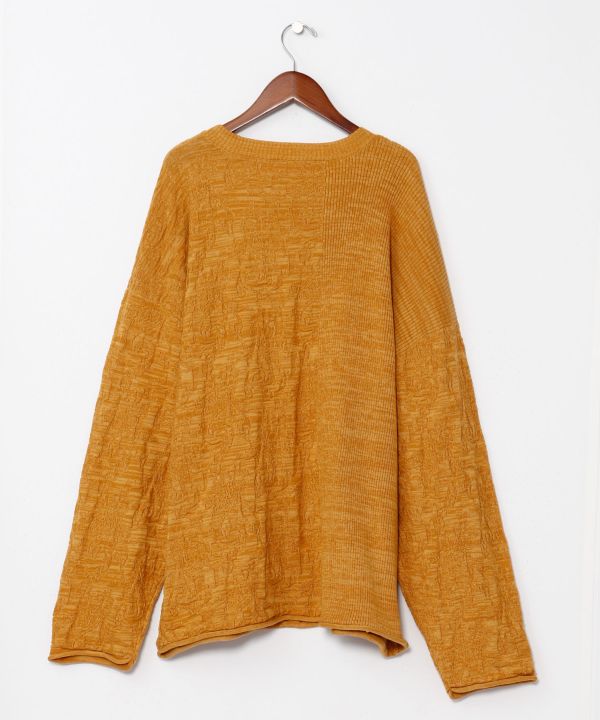 Textured Paisley Knit Top