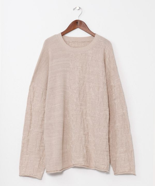 Textured Paisley Knit Top