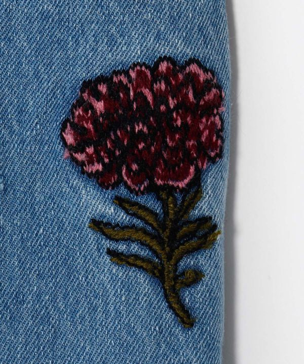 Boho Bell-Bottom Denim Pants