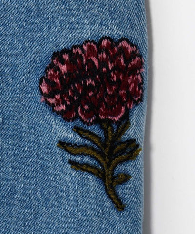 Boho Bell-Bottom Denim Pants