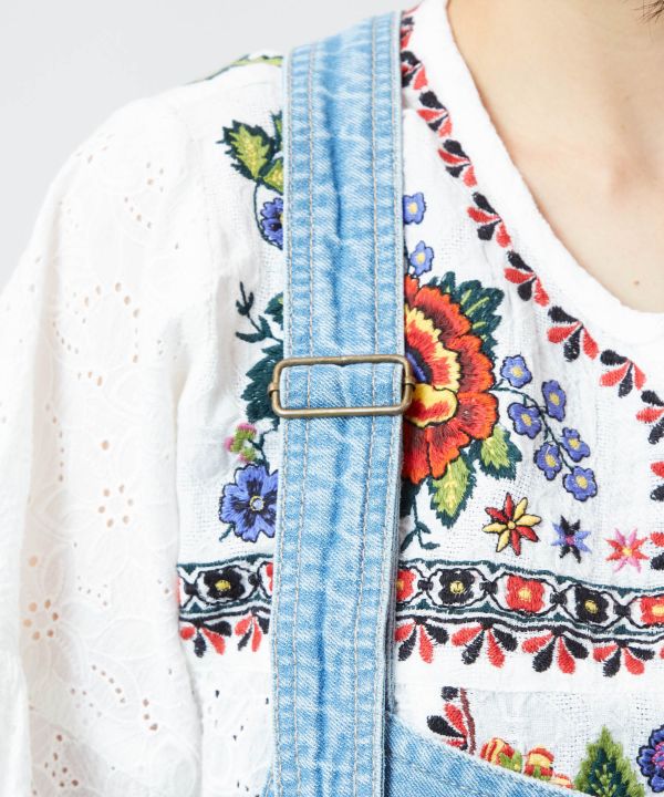 Bohemian Denim Overalls