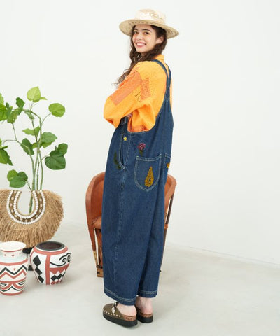 Bohemian Denim Overalls