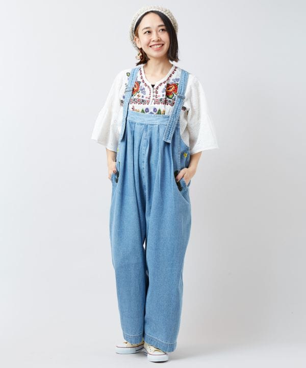 Bohemian Denim Overalls