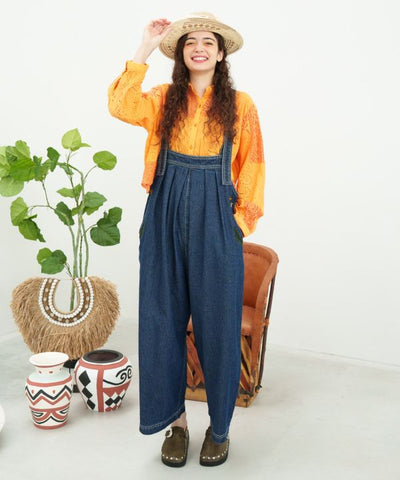Bohemian Denim Overalls