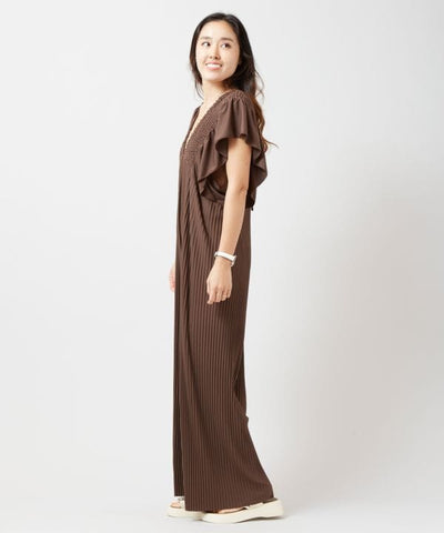 Lightweight Pleated Jumpsuit