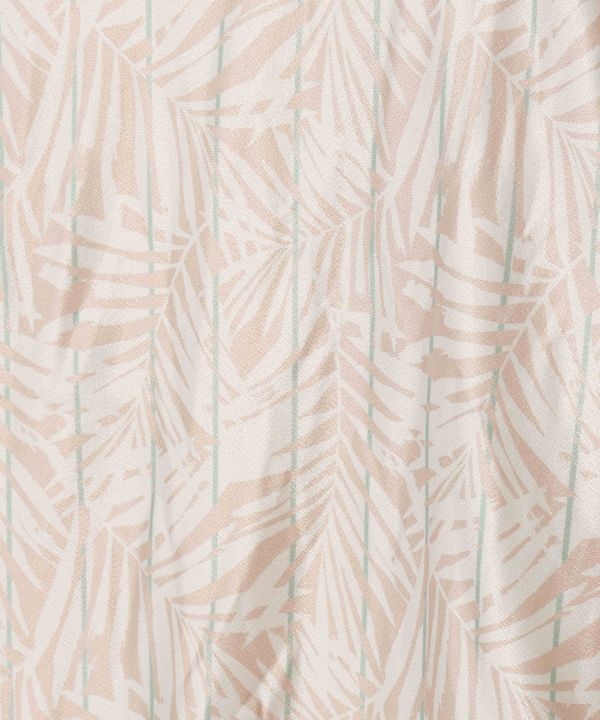 Pleated Botanical Top & Skirt Dress Set