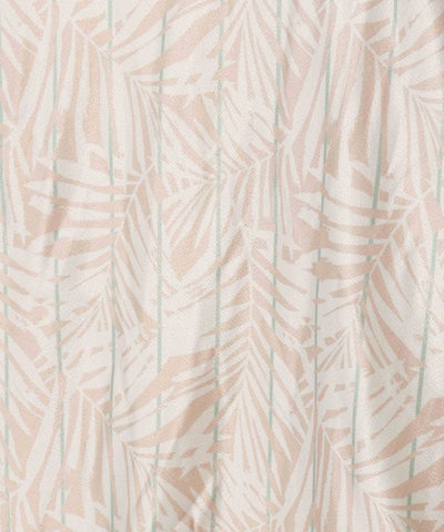 Pleated Botanical Top & Skirt Dress Set