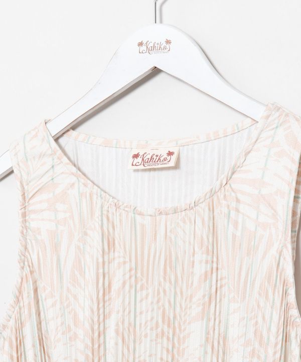 Pleated Botanical Top & Skirt Dress Set