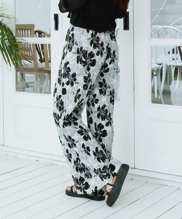 Pleated Botanical Pants