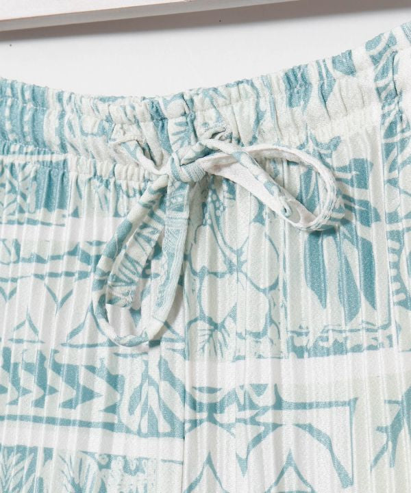 Pleated Botanical Pants