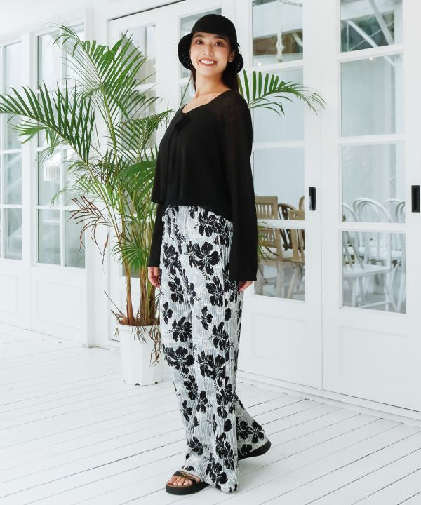 Pleated Botanical Pants